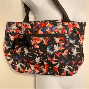 Kipling Watercolor Birds Purse